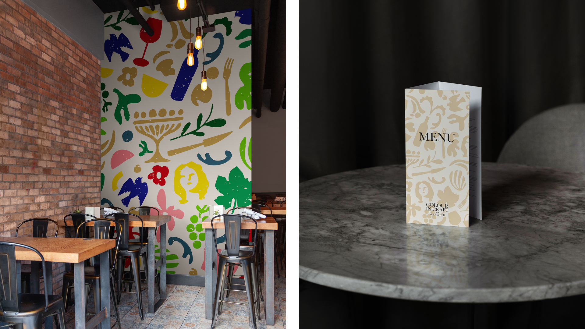 Colour in Craft identity in Warwick Wine Estate hospitality spaces