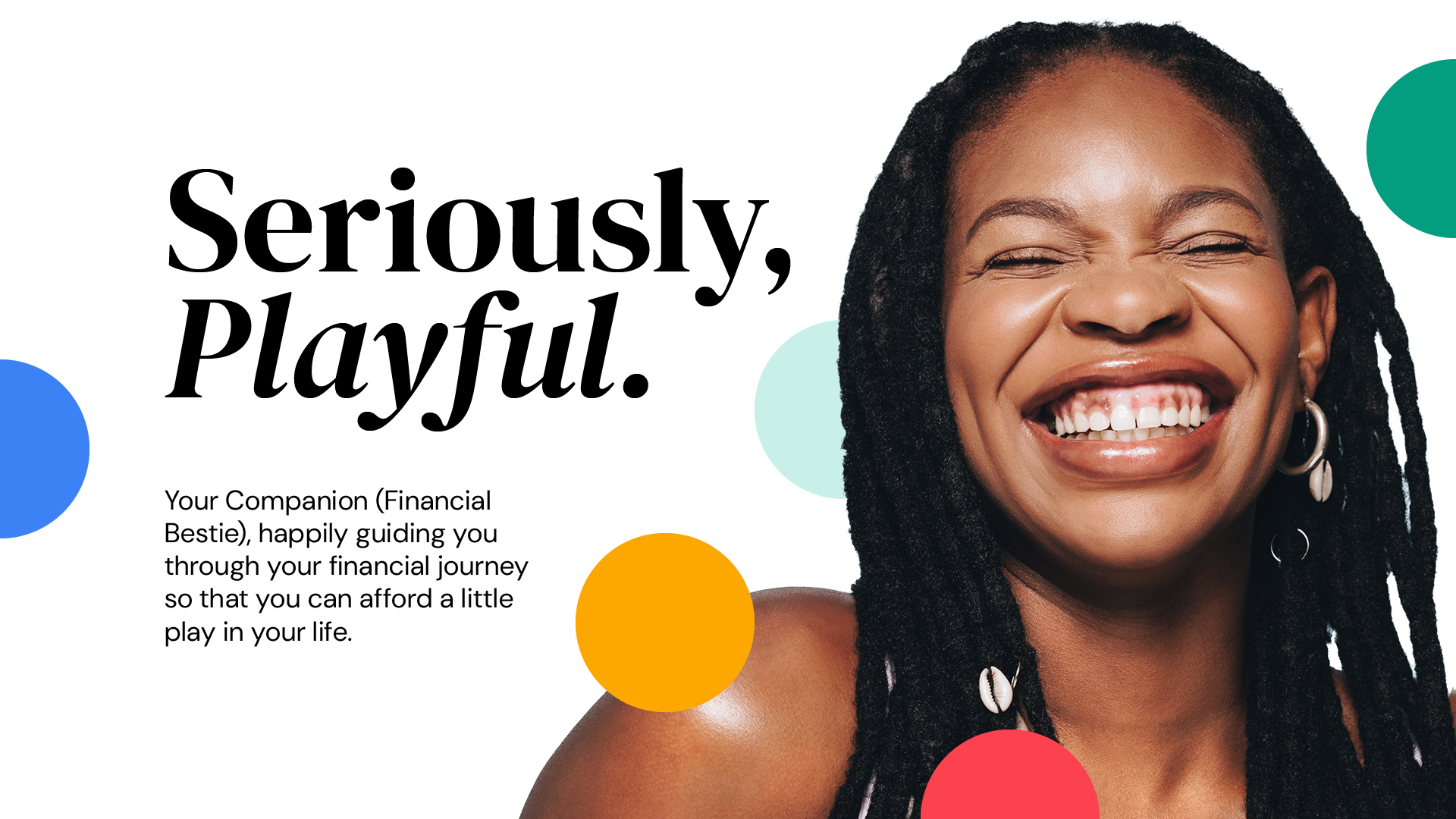 glu Seriously, Playful campaign system combining bold colour, circular forms and portraiture