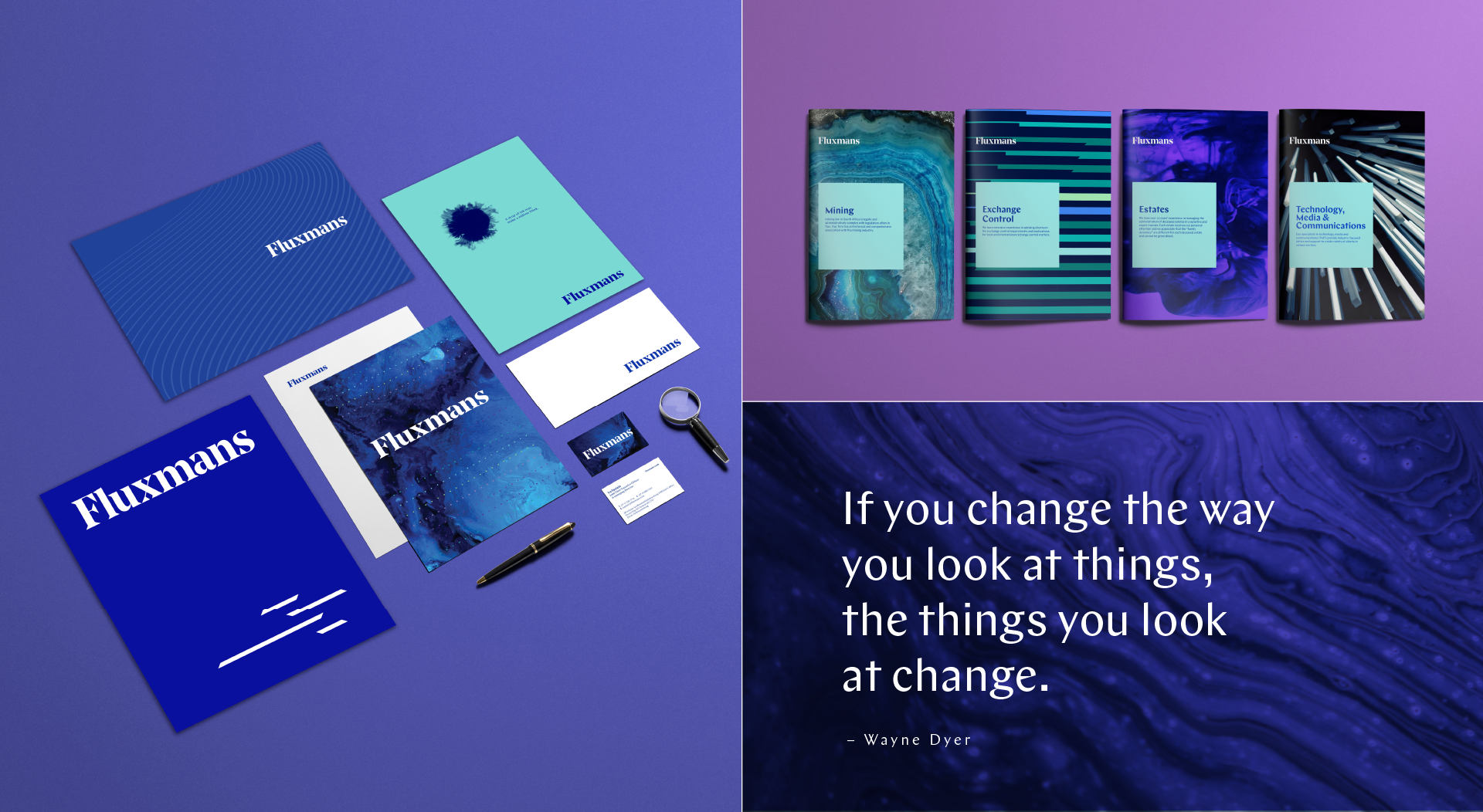 Fluxmans campaign composition translating disruption into a flexible graphic system