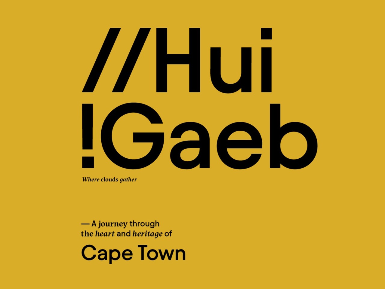 //Hui !Gaeb — Where Clouds Gather — Editorial design project